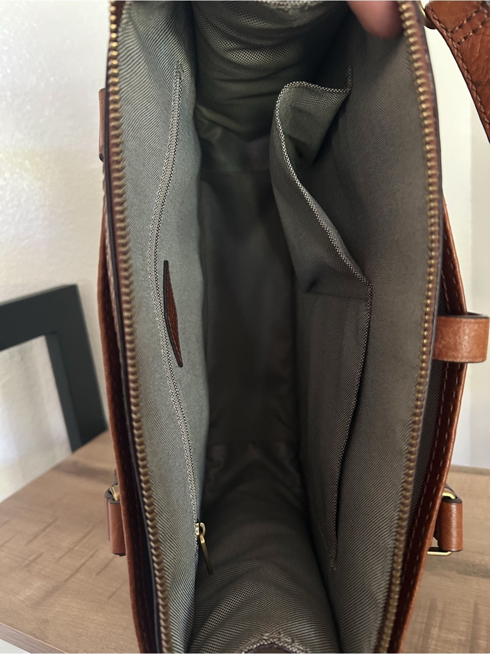 Fossil Ryder Satchel Large leather bag, Streetwear Brown Tan Luxury - Picture 6 of 8